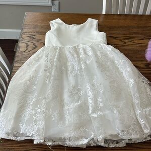 White Flower Girl Dress Size 12-14